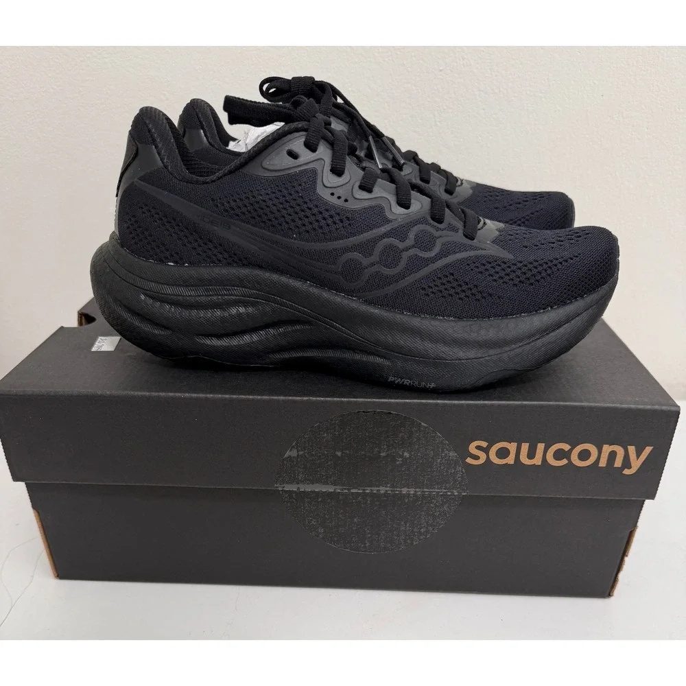 Saucony Ride 19 Womens Running Shoes Triple Black S11055-101 Sneakers